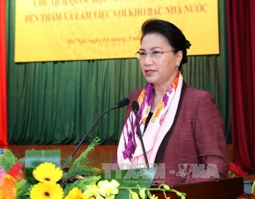 Parlamentspräsidentin Nguyen Thi Kim Ngan tagt mit Vertretern der Staatskasse - ảnh 1